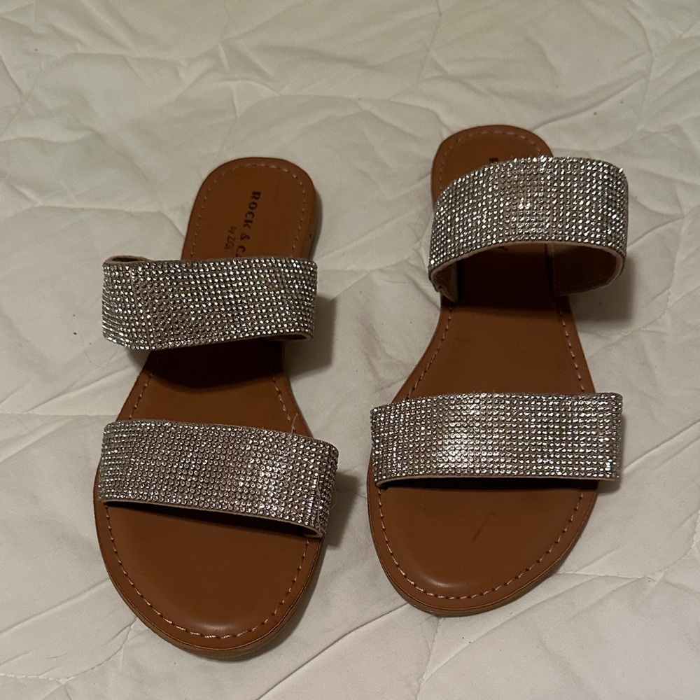 Rock & Candy Sparkling Silver Sandals